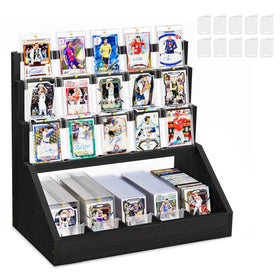 Emfogo 3-tier wooden display highlights your top cards with rustic style.
