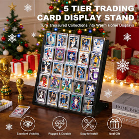 Emfogo display stand with secure slots for safe viewing of cards