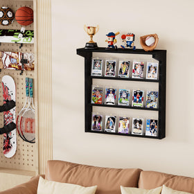 Emfogo top-shelf area highlights signed memorabilia and photos.