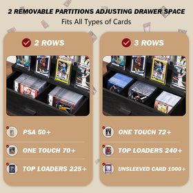 Emfogo velvet-lined drawer protects cards from scratches and dust