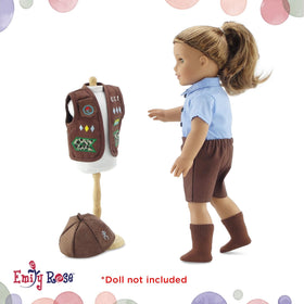 Emily Rose 18in doll brown hat adds finishing touch