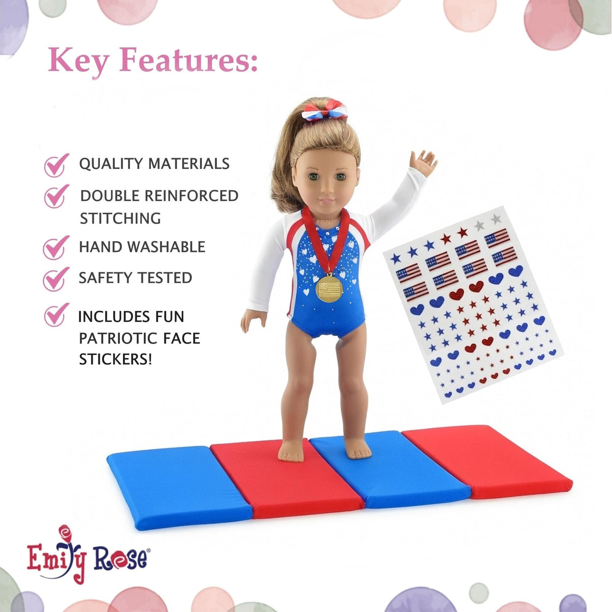 Emily Rose matching hair bow adds coordinated team style to play time