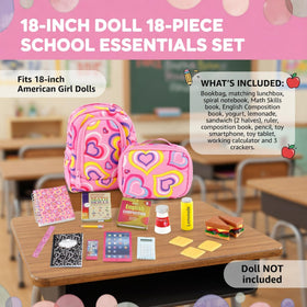 Emily Rose 18-inch doll lunch box for organized pretend meals.