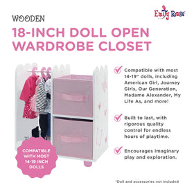 Emily Rose butterfly collection wardrobe hanging rod supports organized clothes and quick outfit changes.