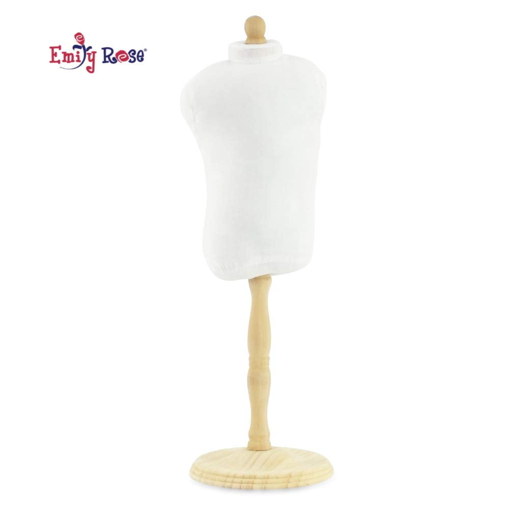 Emily Rose display-doll-dress-on-form showcases outfits neatly for home decor and inspiration.