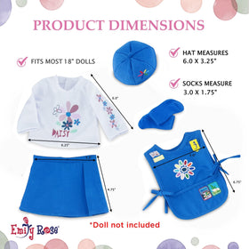 Emily Rose 18-inch compatible design fits popular brands for confident dress-up.