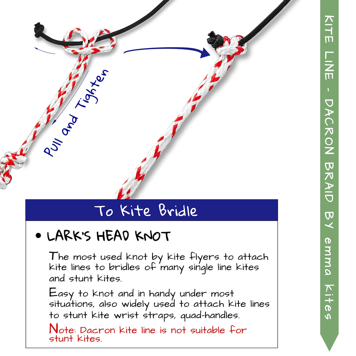 Emma Kites ceramic line-guide keeps line neatly guided into reel.