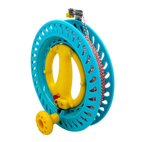 Emma Kites reel set with handle ready for quick single-line flights.