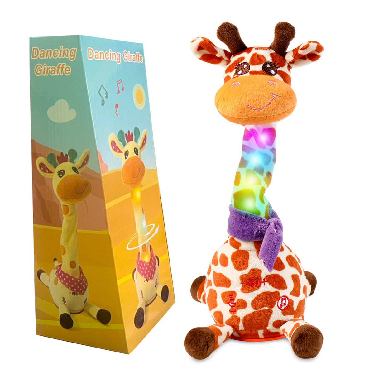 Emoin dancing giraffe toy with LED lights dancing for baby playtime