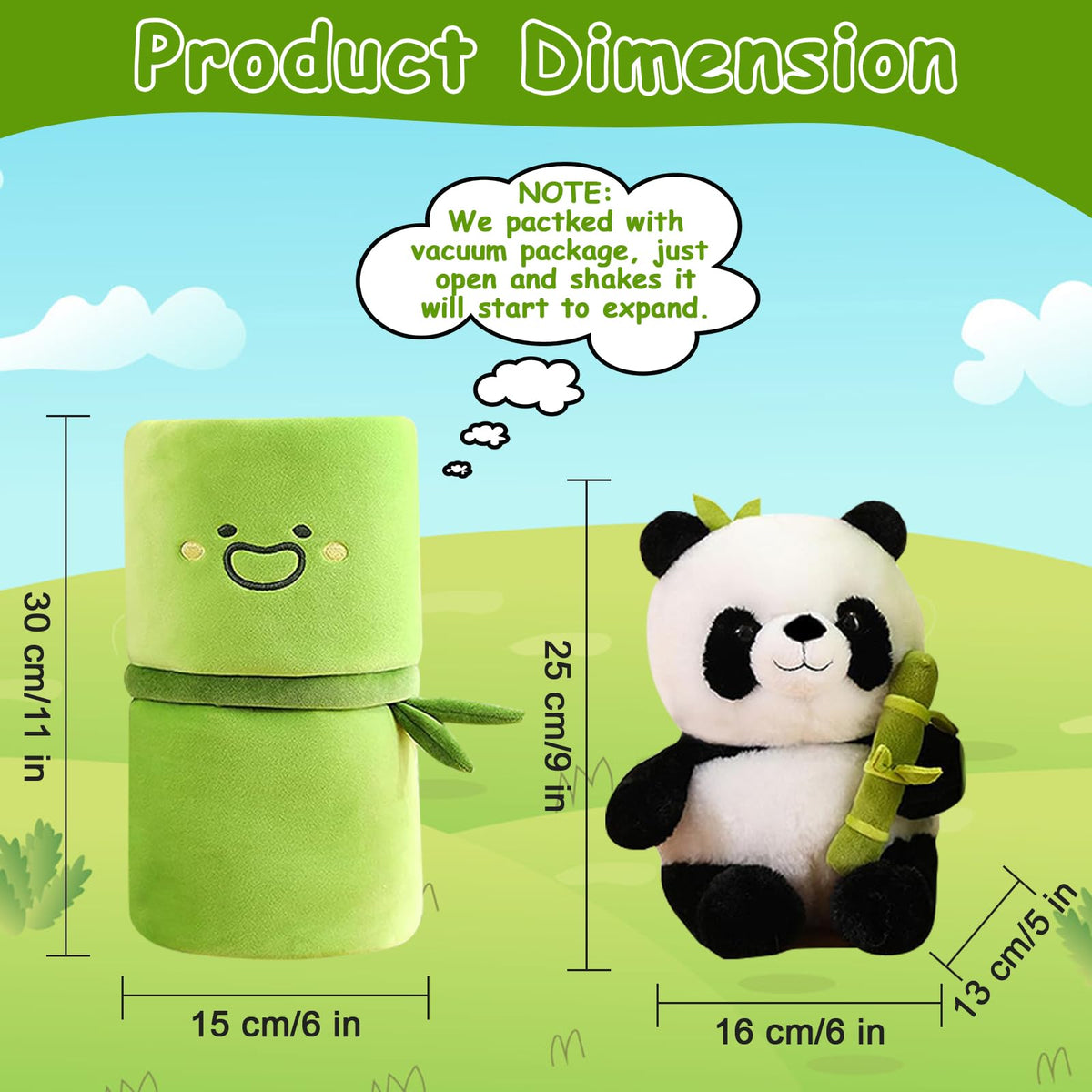 Decor-ready panda display on bed or sofa with Emoin panda.
