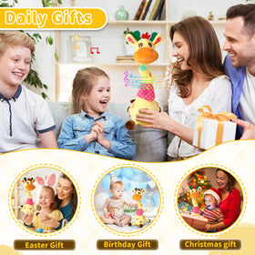 Emoin giraffe toy in nursery doubles as décor with glow.
