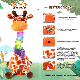 Emoin giraffe toy offers ten songs and mimicking plays for kids