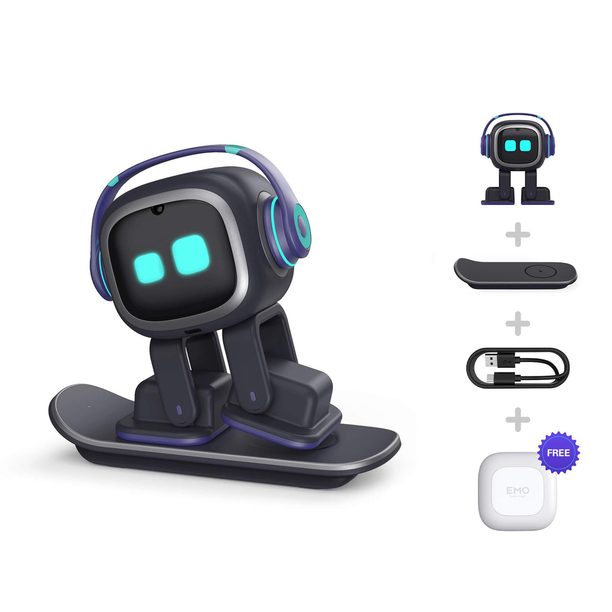 EMOPET AI Desk Robot EMO in party mode for a desk-side dance