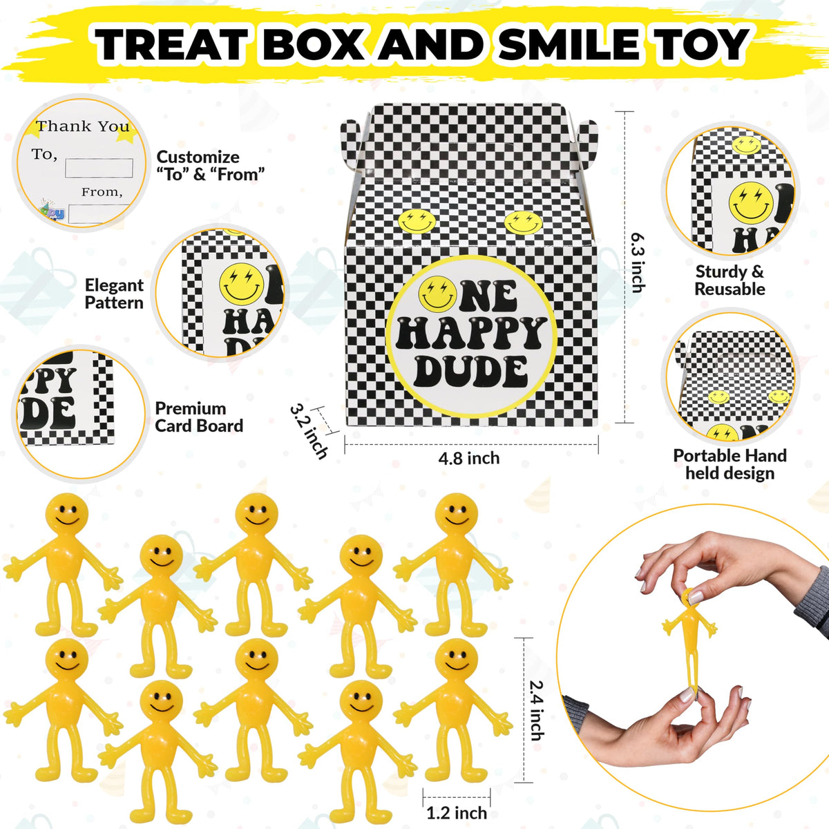 Empire Party Supply bubble wand with cheerful smiley theme for fun