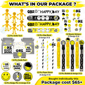 Empire Party Supply smile face stickers for party favors and decorations