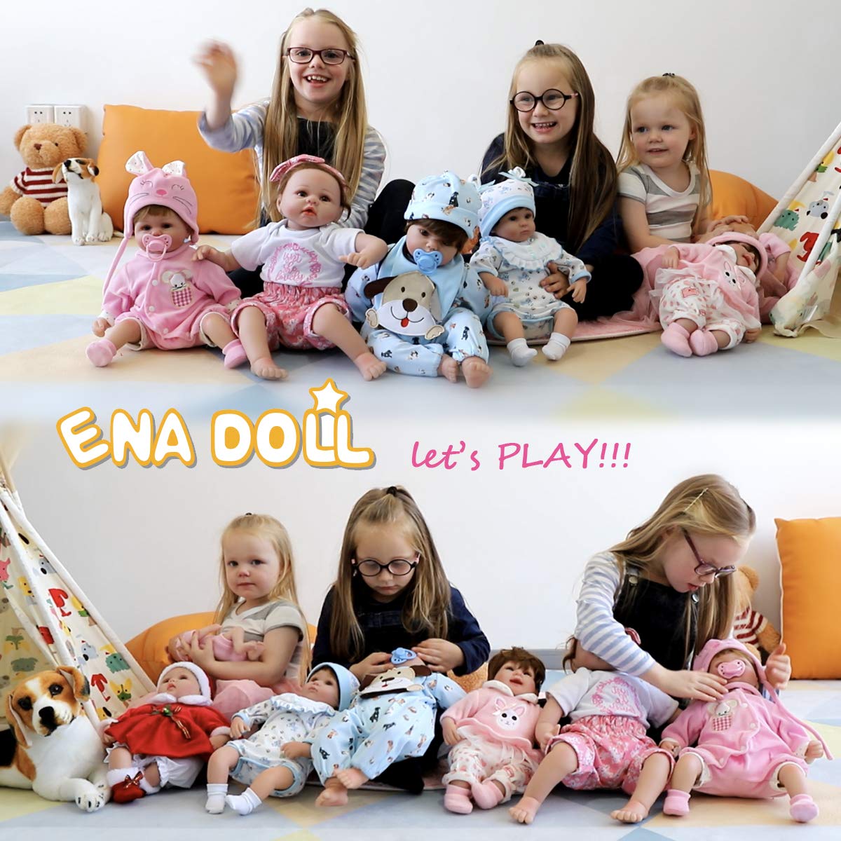 ENADOLL Pink Mouse Baby legs with natural curve for realistic posing.