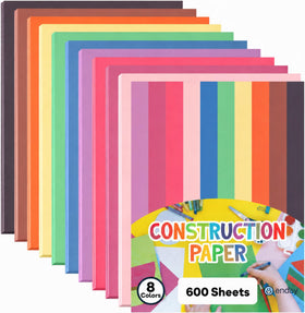 Enday construction paper 600-sheet multicolor pack ready for arts and crafts