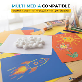 Enday construction paper durable sheets for cutting, folding, and gluing with markers or paints