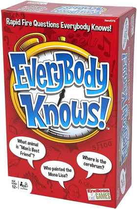 Endless Games Everybody Knows! playing pieces arranged for group play.