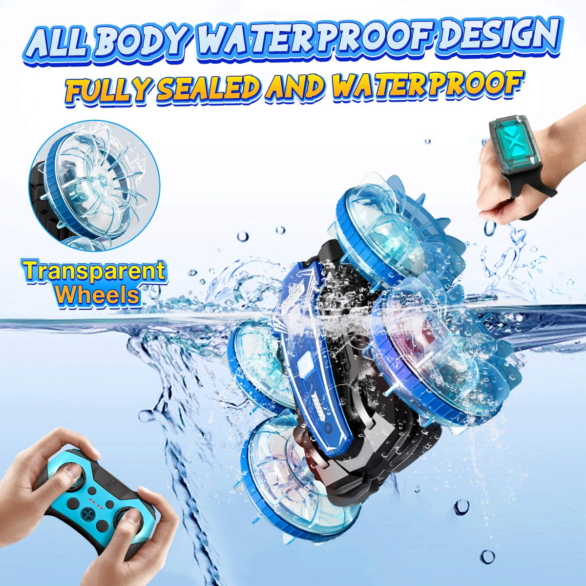 ENERHAMP Watch remote provides wrist-driven maneuvering.