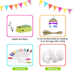Engfa 30-plastic-eggs-pack for decorating and reuse