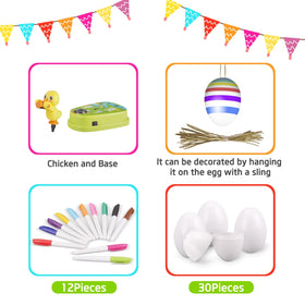 Engfa 30 plastic Easter eggs ready for decorating indoors or outdoors