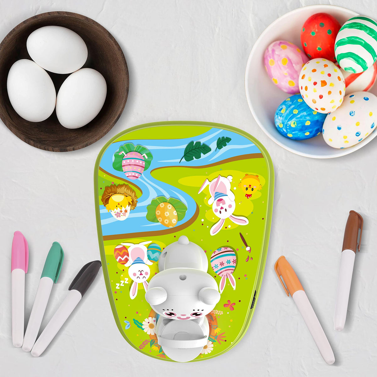 Engfa kit includes 12 markers for quick-dry colors on eggs