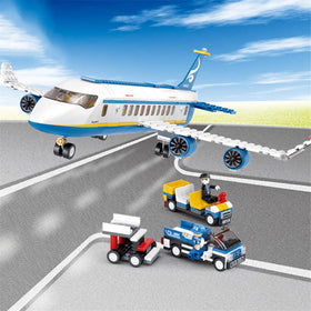 ENHANA city airplane station interior with seats and dining area