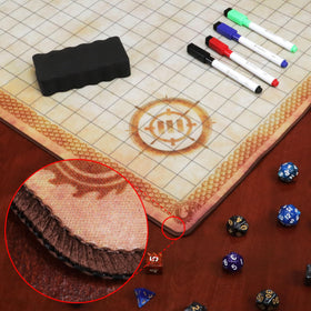 ENHANCE Deluxe RPG Grid Mat non-slip grip keeps the map flat during sessions