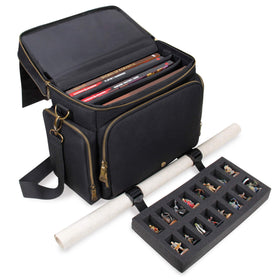 ENHANCE Tabletop DnD Bag fits 4–8 books and minis together.