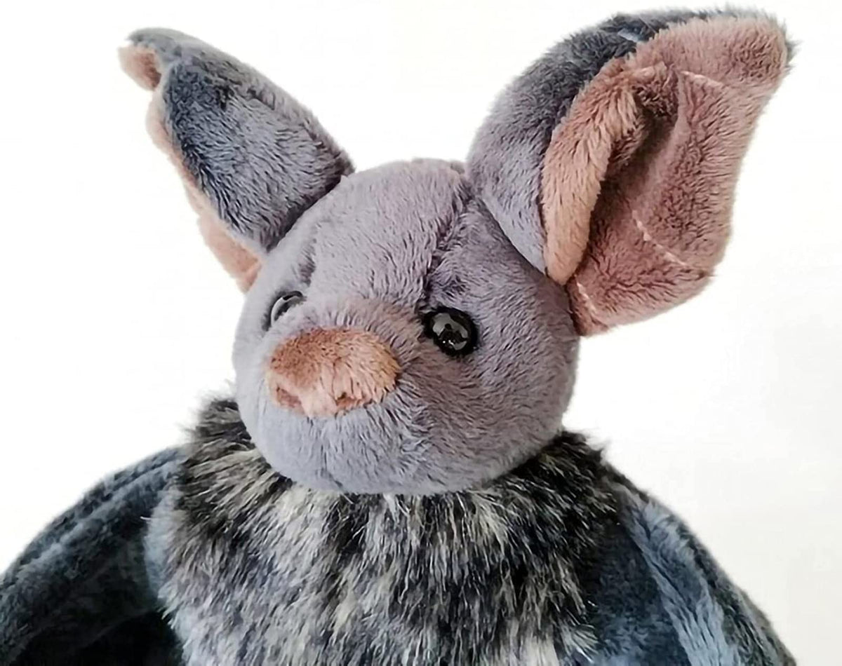 Enivtfz bat plush with vivid eyes enhances lifelike display.