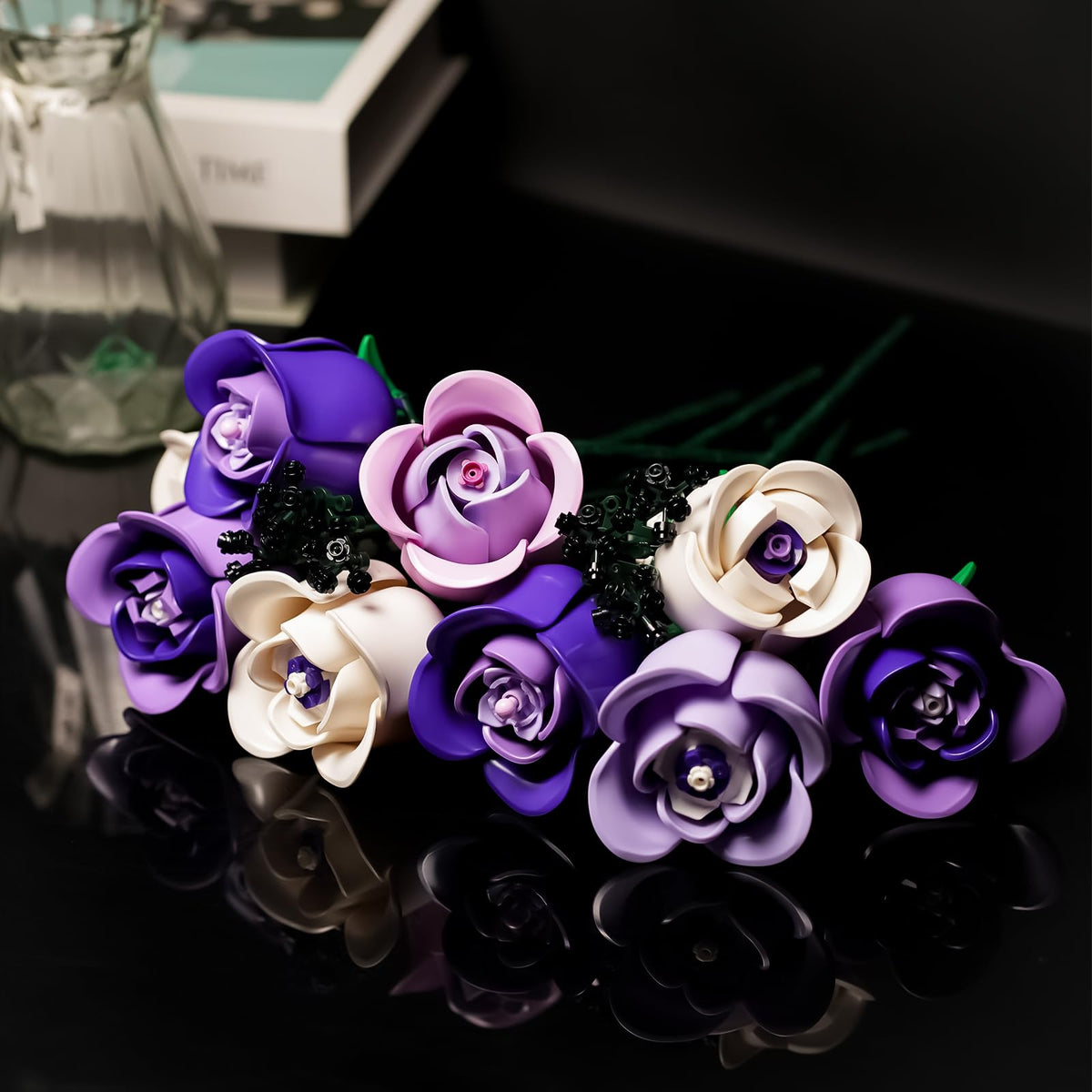 ENJBRICK aesthetic home office decor adds modern florals to a desk or table.