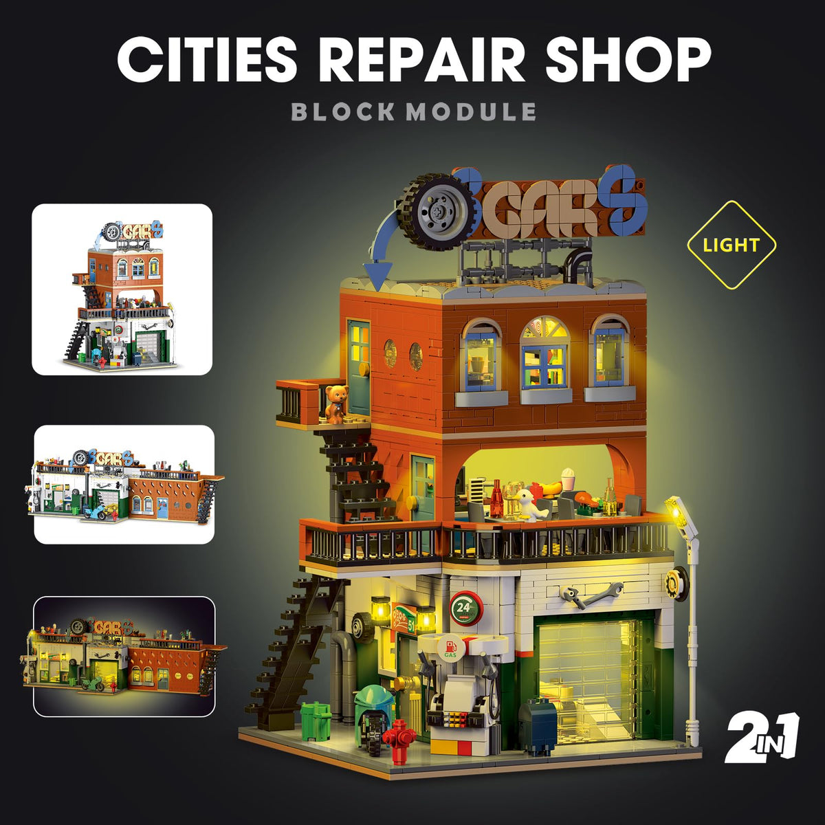 ENJBRICK assembly guide and pieces, helps plan builds and spark creativity