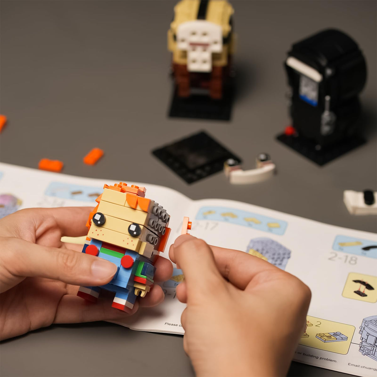 ENJBRICK assembly kit includes sorted parts and clear instructions.