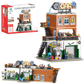 ENJBRICK city car repair shop exterior, a striking display piece for home or office decor