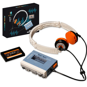 ENJBRICK Creator Music Player building set showcasing the cassette-focused display model