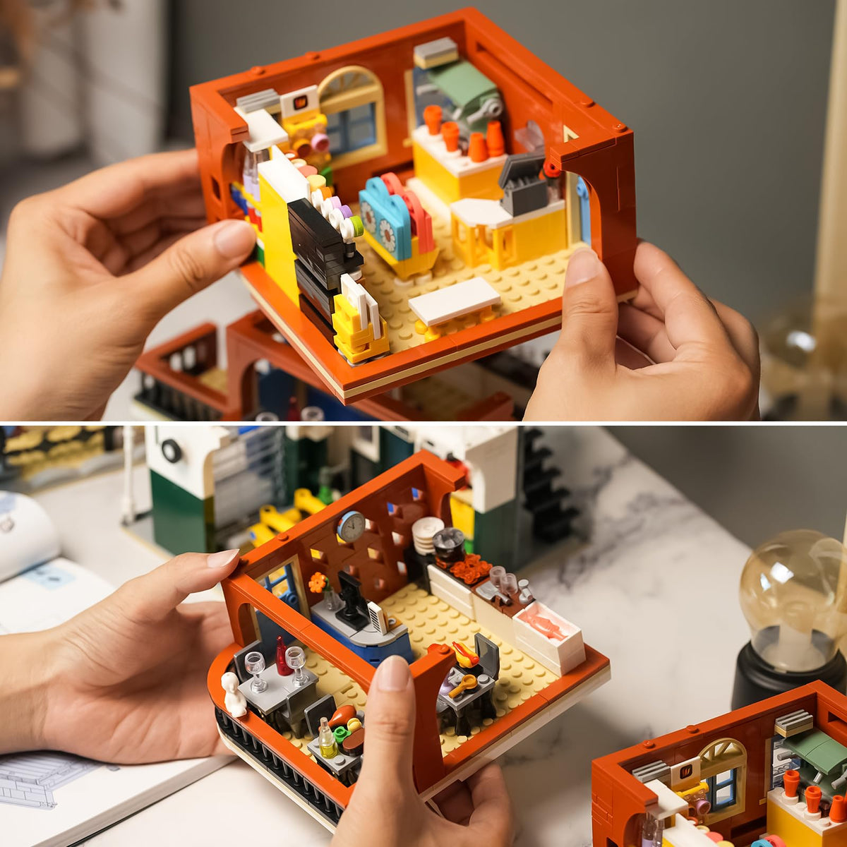 ENJBRICK dessert bar accents, perfect for a playful diorama or cafe setup