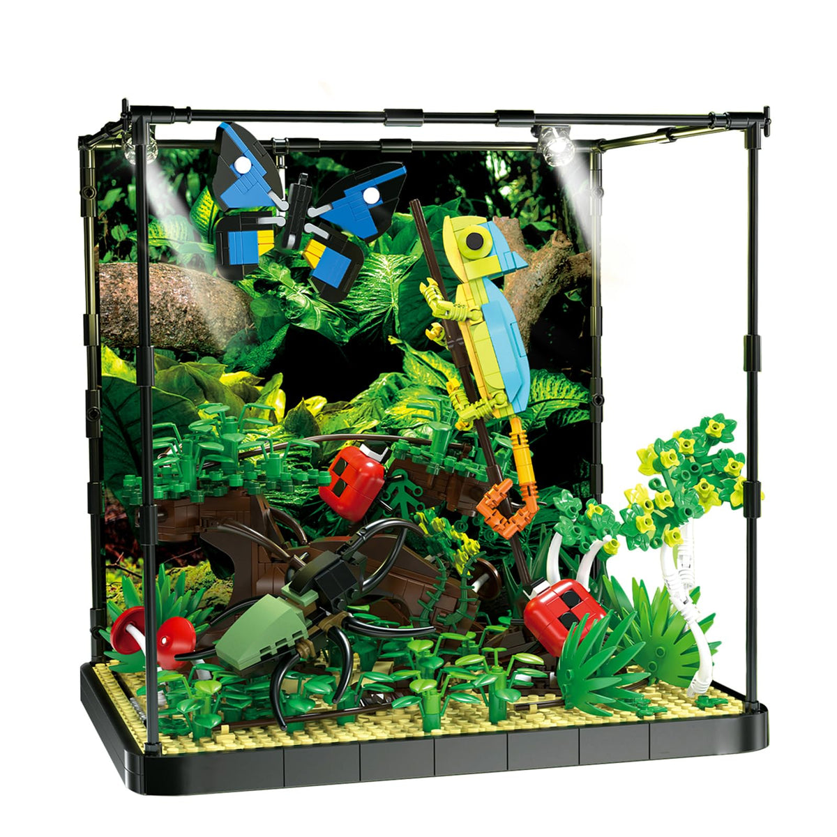 ENJBRICK Flowers Botanical Butterfly Garden model displayed for nature study.