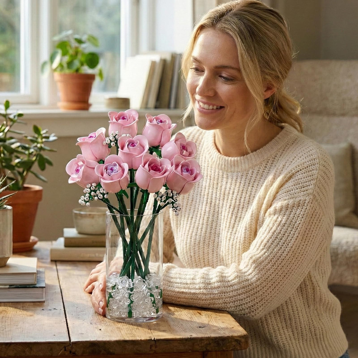 ENJBRICK Pink and white palette suits romantic and modern decor