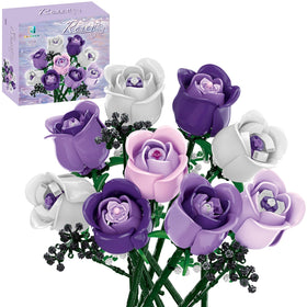 ENJBRICK pink and purple roses bouquet on display, ideal for romantic home decor.