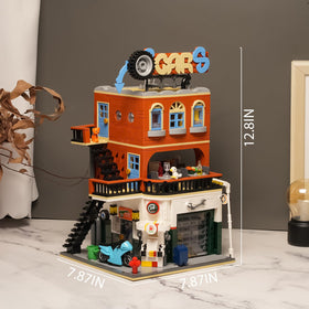 ENJBRICK restaurant second-floor interior, inviting dining ambience in a modular scene