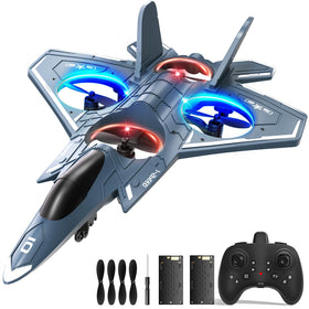 ENJOYFLY foam RC airplane performing a 360° flip for immersive fun indoors or outdoors.
