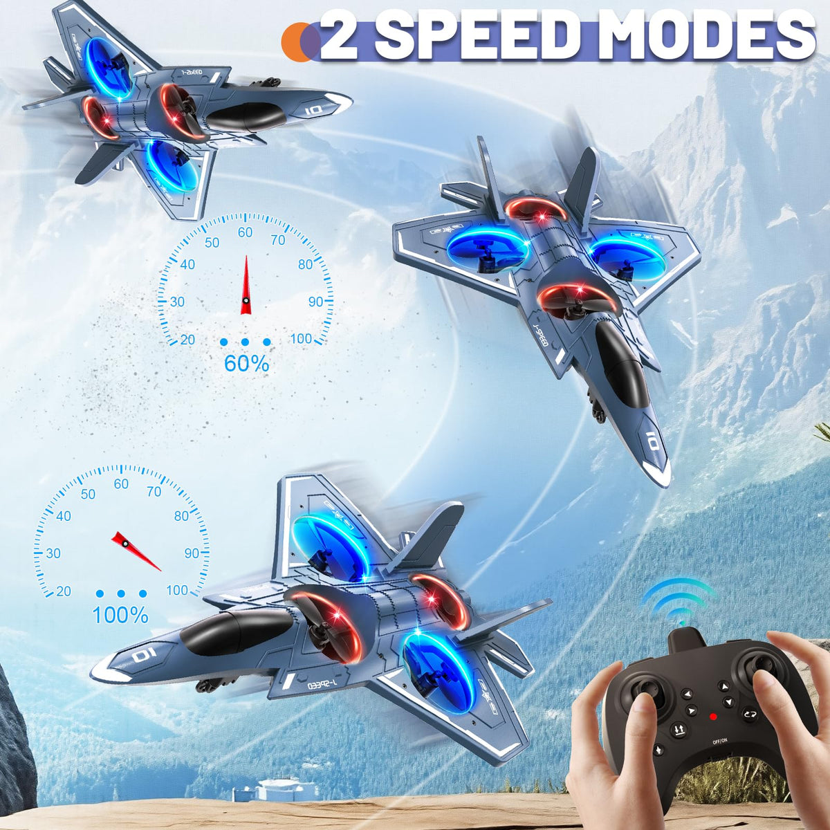 ENJOYFLY RC airplane ideal for outdoor gym or beach play and family fun.