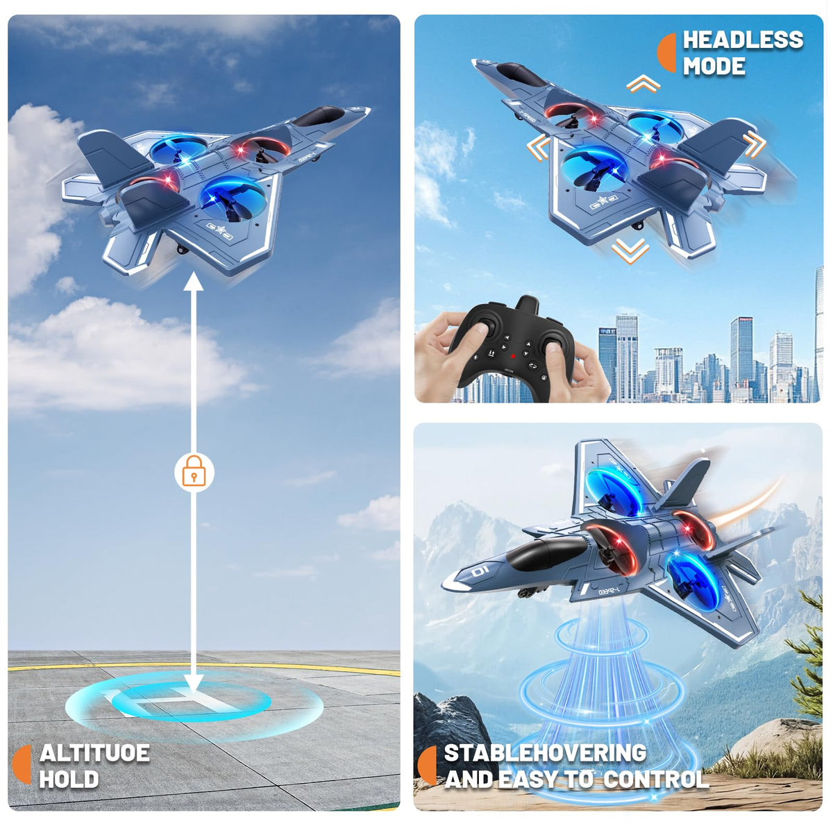 ENJOYFLY RC airplane performing stunts and rolls for skill-building practice.