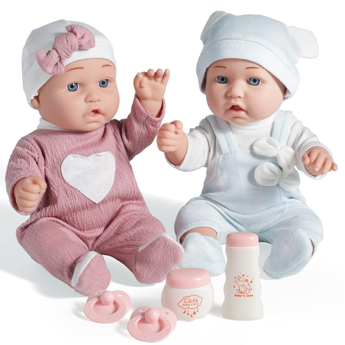 Enjoyin twins baby dolls in a gift box, ready for gifting