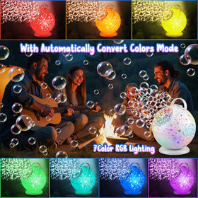 Enjoyjoy portable design lets you take the bubble machine anywhere for on-the-go fun.