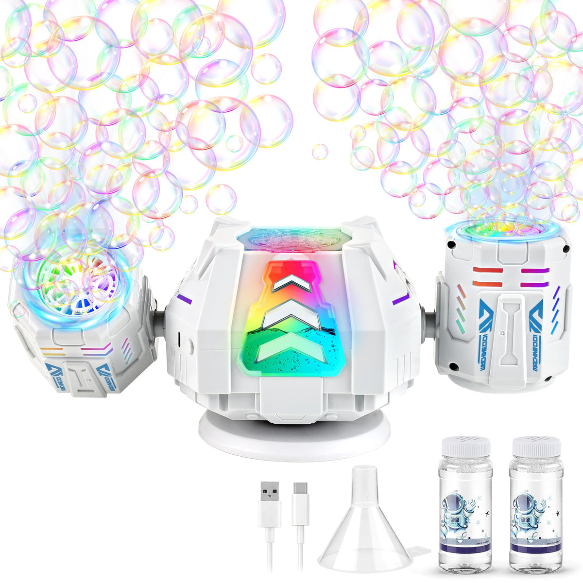 Enjoyjoy bubble machine with remote control for effortless party setup and fun.