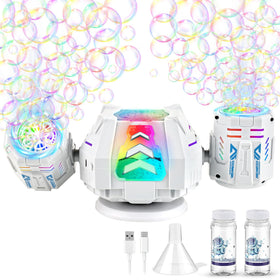 Enjoyjoy bubble machine with remote control for effortless party setup and fun.