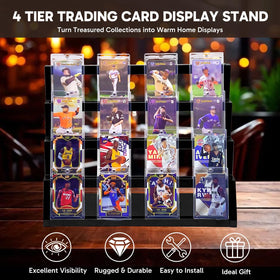 Enklogic angled tiers optimize viewing angles for easy card display and selection.