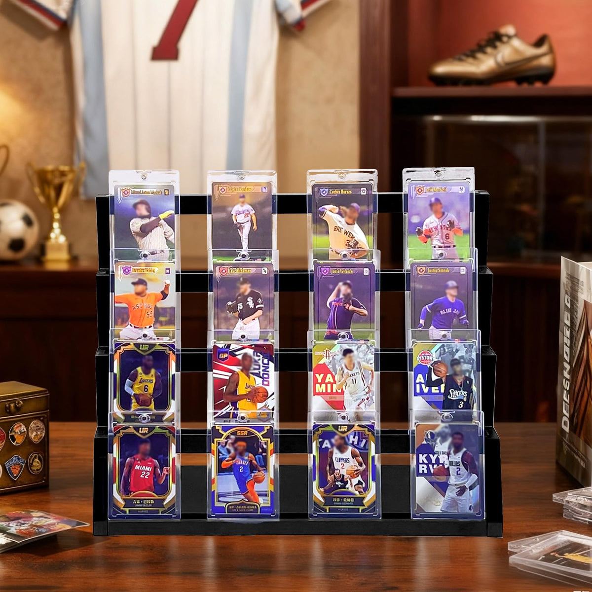 Enklogic wooden display is a thoughtful gift for collectors and hobbyists.
